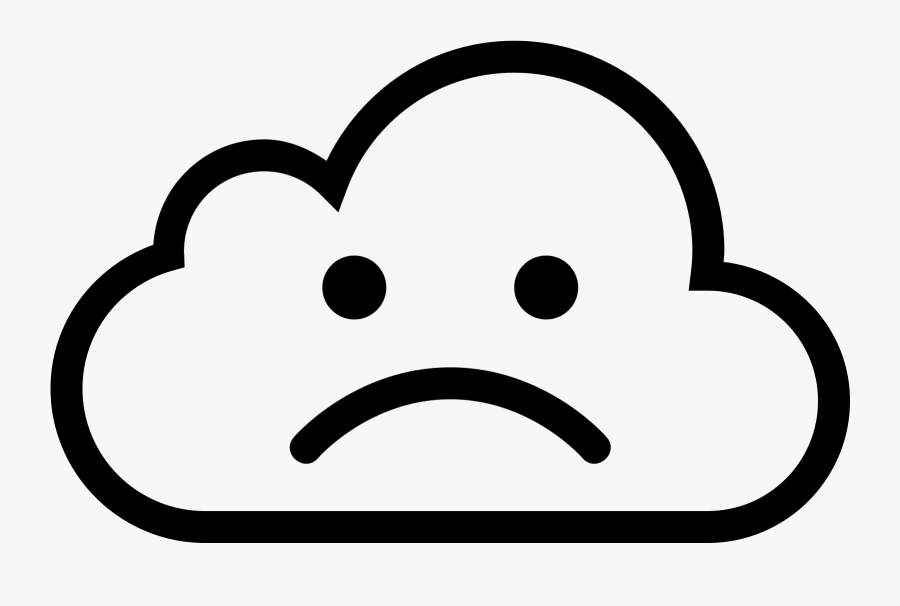 Cloud With Sad Face, Transparent Clipart