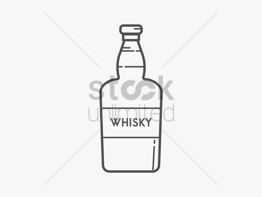 Whisky Clipart Alcohol Bottle - Whiskey Bottle Vector Png, Transparent Clipart