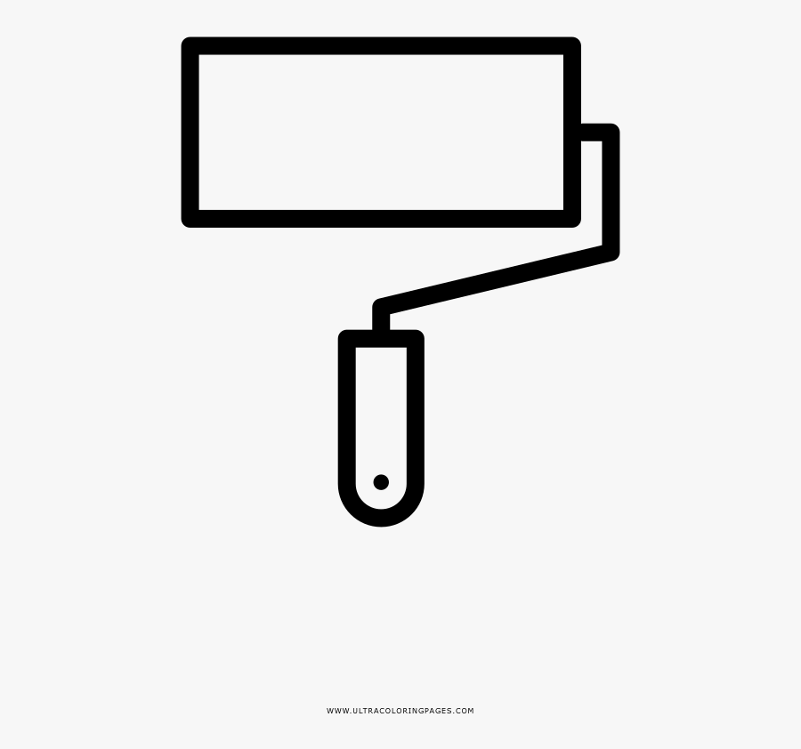 Paint Roller Coloring Page Clipart , Png Download, Transparent Clipart