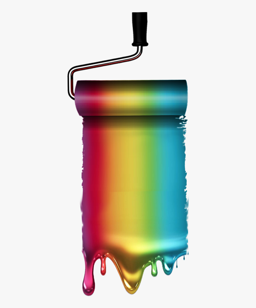 #paint #roller #metallic #art #artist #rainbow - Illustration, Transparent Clipart