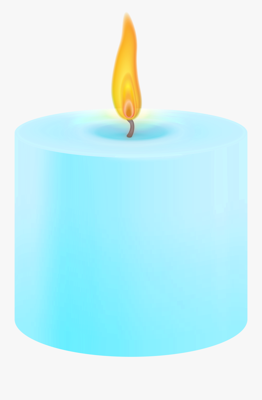 Blue Pillar Candle Png Clip Art - Flame, Transparent Clipart