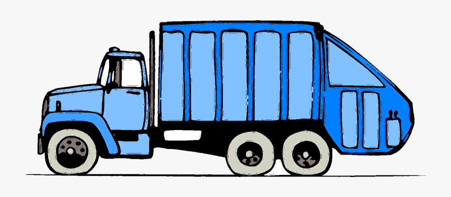 Pretty Garbage Truck Clipart - Coloring Book, Transparent Clipart