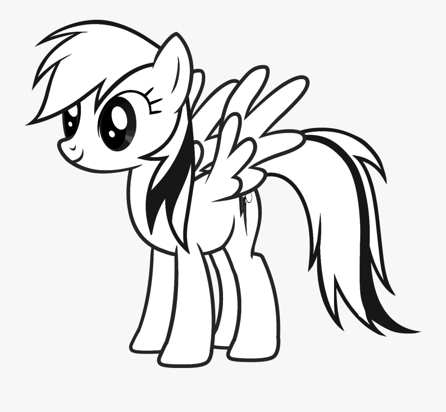 Drawing Ponies Rainbow Dash Transparent Png Clipart - Rainbow Dash Coloring Pages, Transparent Clipart