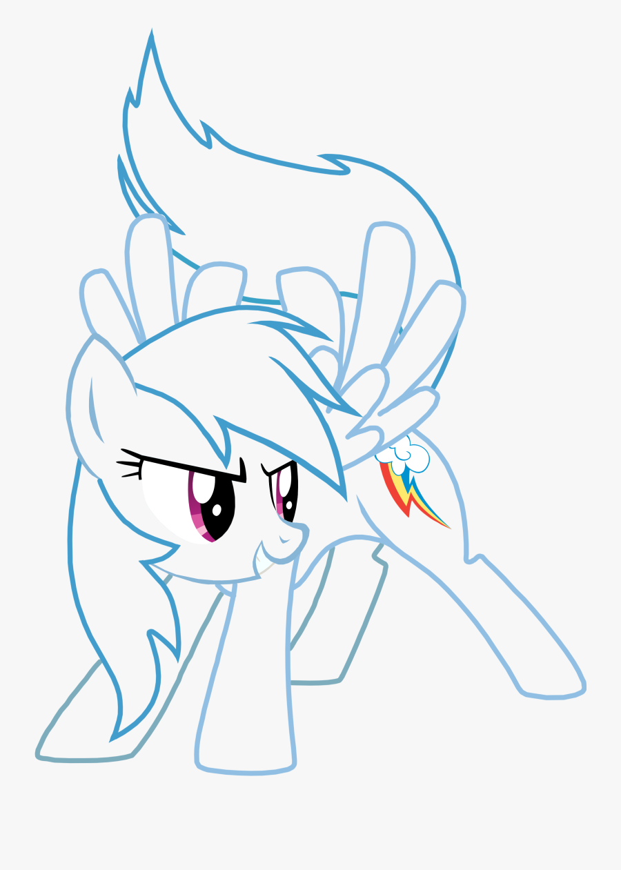 Rainbow Dash Clipart Black And White - Rainbow Dash, Transparent Clipart