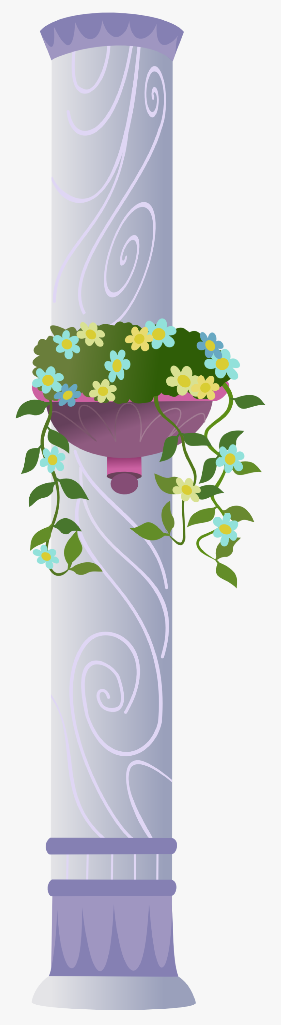 Transparent Pillar Clipart - Flower Piller, Transparent Clipart