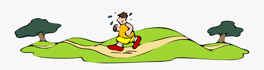 Human Behavior,art,recreation - Jogging Trail Cartoon, Transparent Clipart