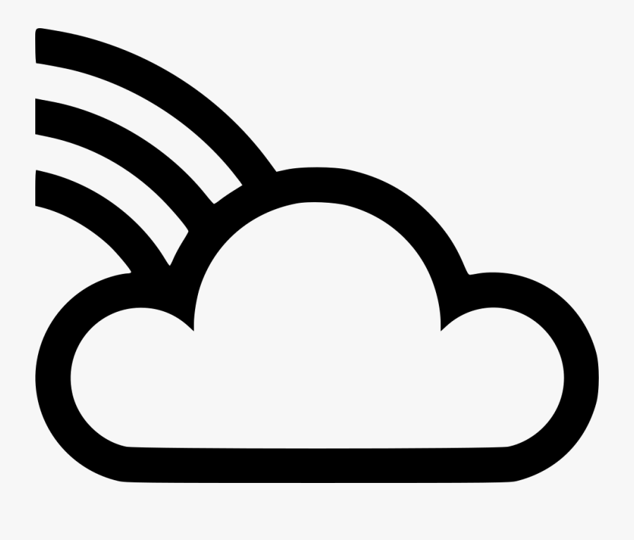 Cloud Rainbow Comments - Cloud And Rainbow Logo Black And White, Transparent Clipart