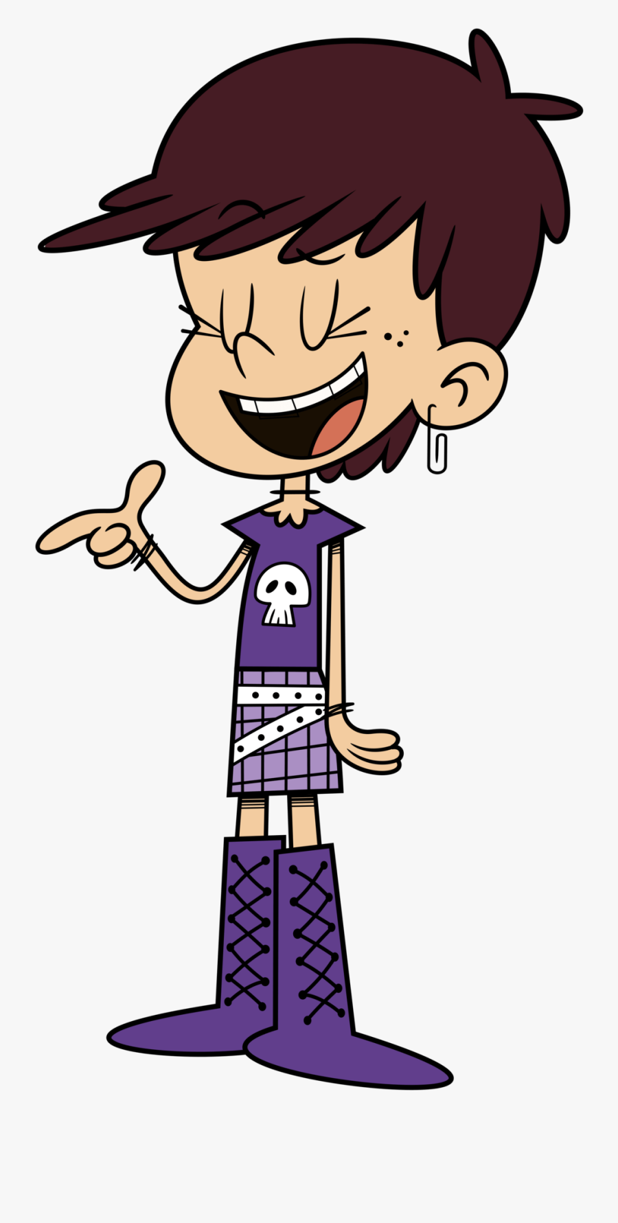 Luna Loud Skull T-shirt - Luna From The Loud House, Transparent Clipart