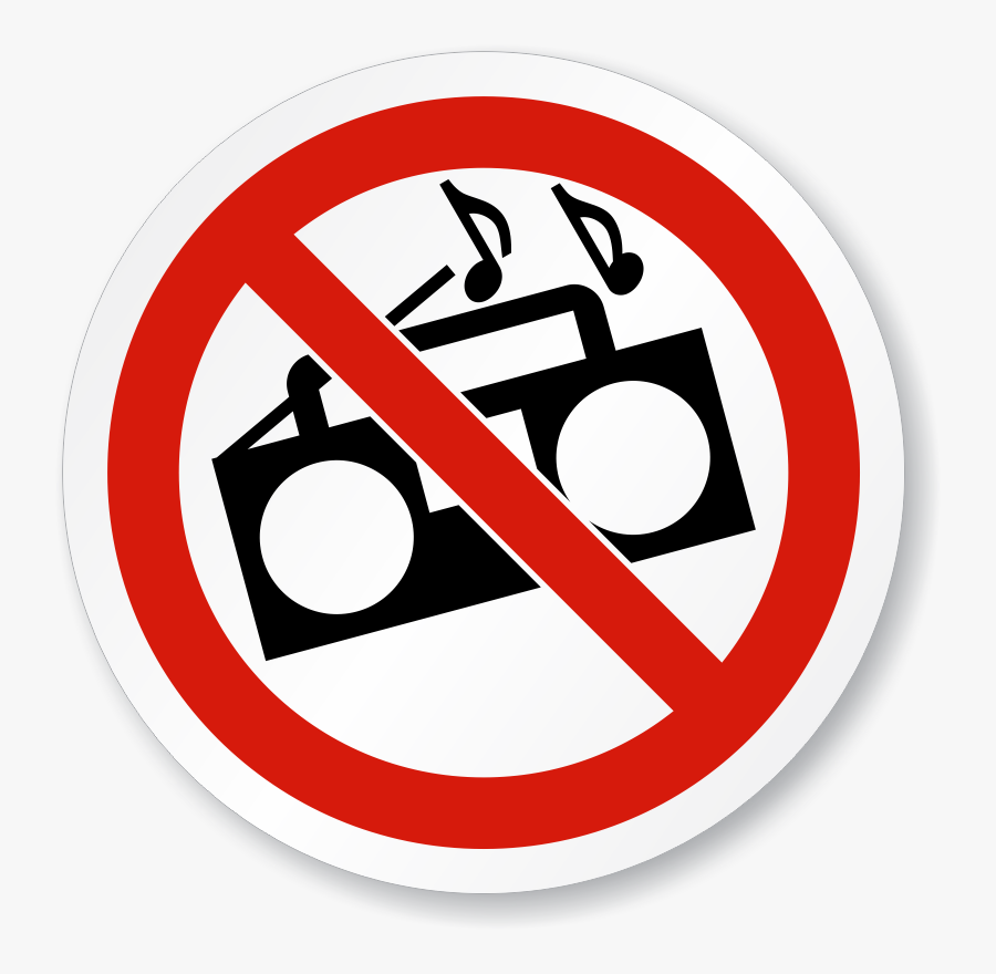 No Music Clipart - Do Not Play Loud Music, Transparent Clipart