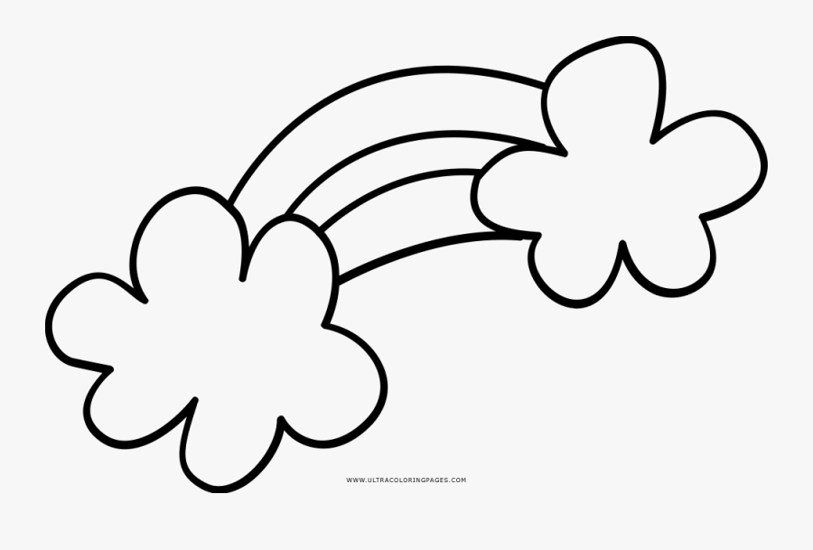 Rainbow Coloring Page - Line Art, Transparent Clipart