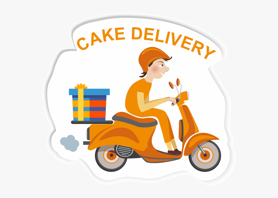 Cake Delivery Clipart , Png Download - Food Delivery Boy, Transparent Clipart
