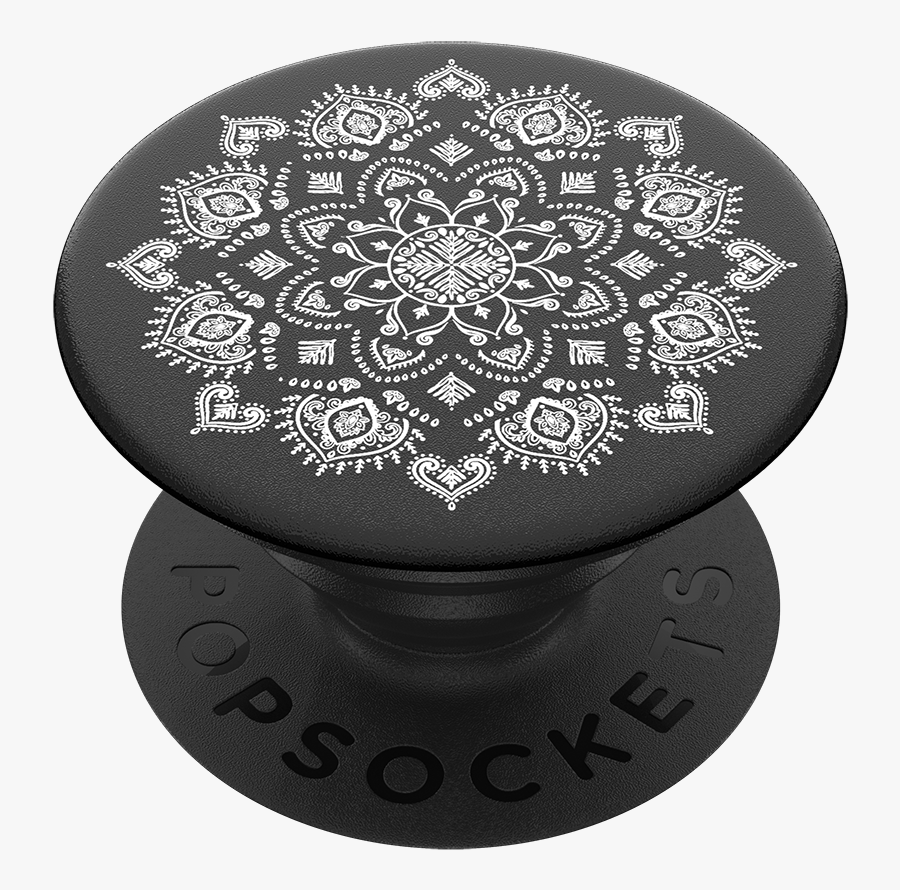 Transparent Black Mandala Png - Popsocket Black And White, Transparent Clipart