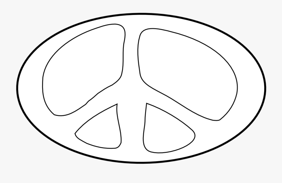 Transparent Peace Sign Clipart Black And White - Circle, Transparent Clipart
