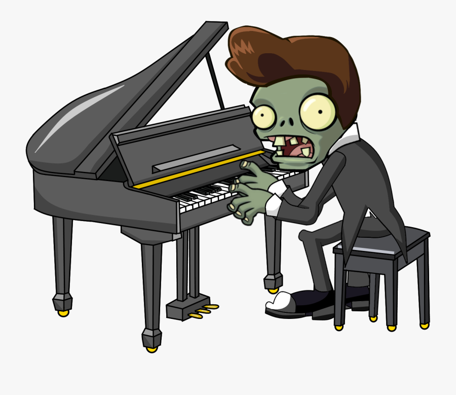 Grand Piano Zombie Hd - Pvz Pianist Zombie, Transparent Clipart