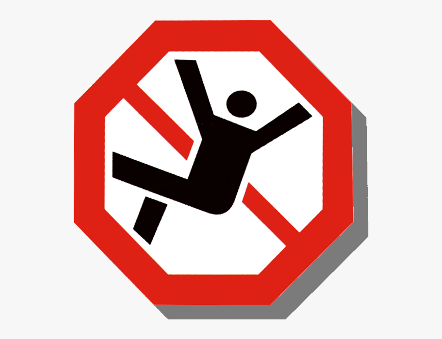 Slip & Fall Accidents May Have Serious Consequences - No Slipping Sign, Transparent Clipart
