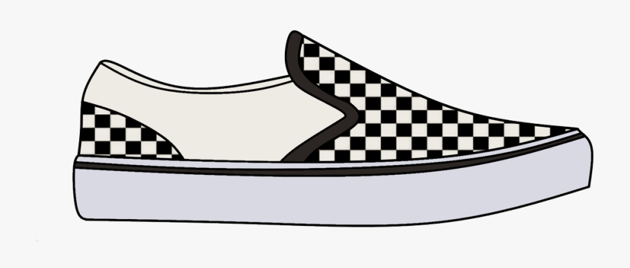 vans slip on checkerboard outline black