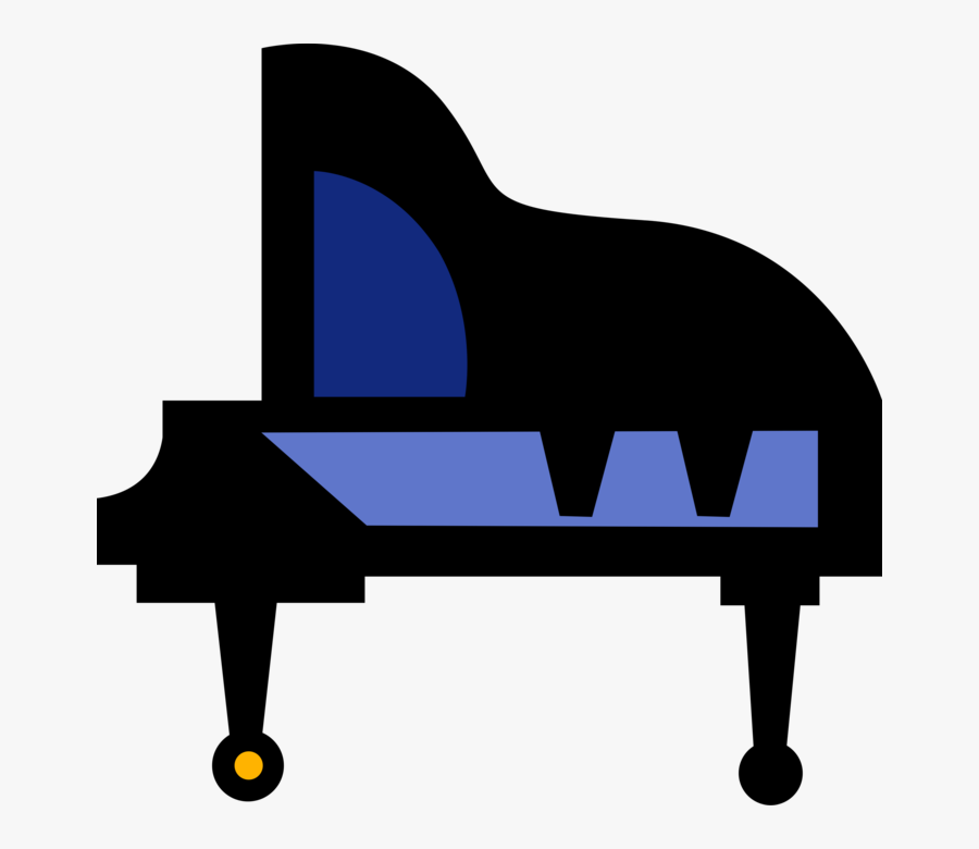 Vector Illustration Of Grand Piano Keyboard Musical, Transparent Clipart
