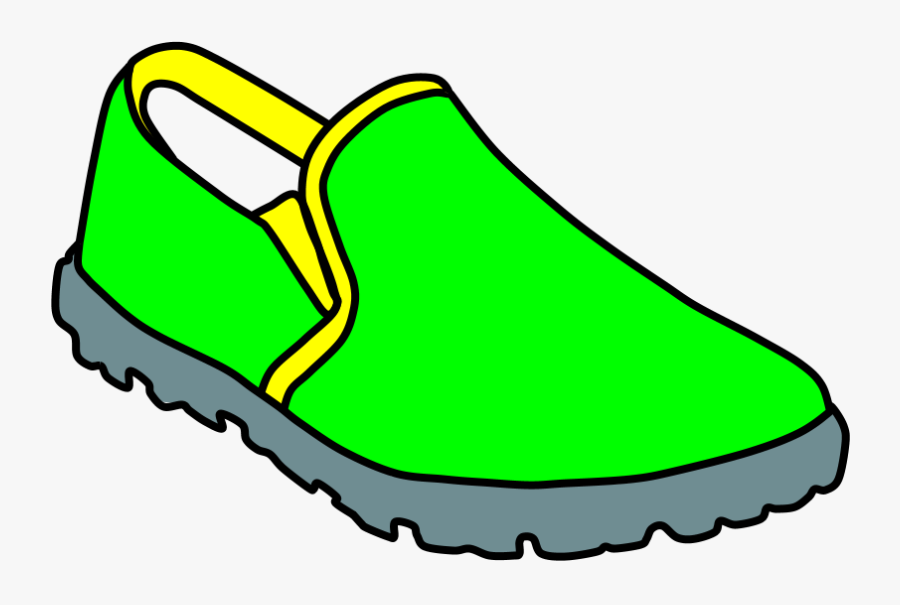 Sneakers, Slip-on, Bright Green, Bright Yellow, Transparent Clipart