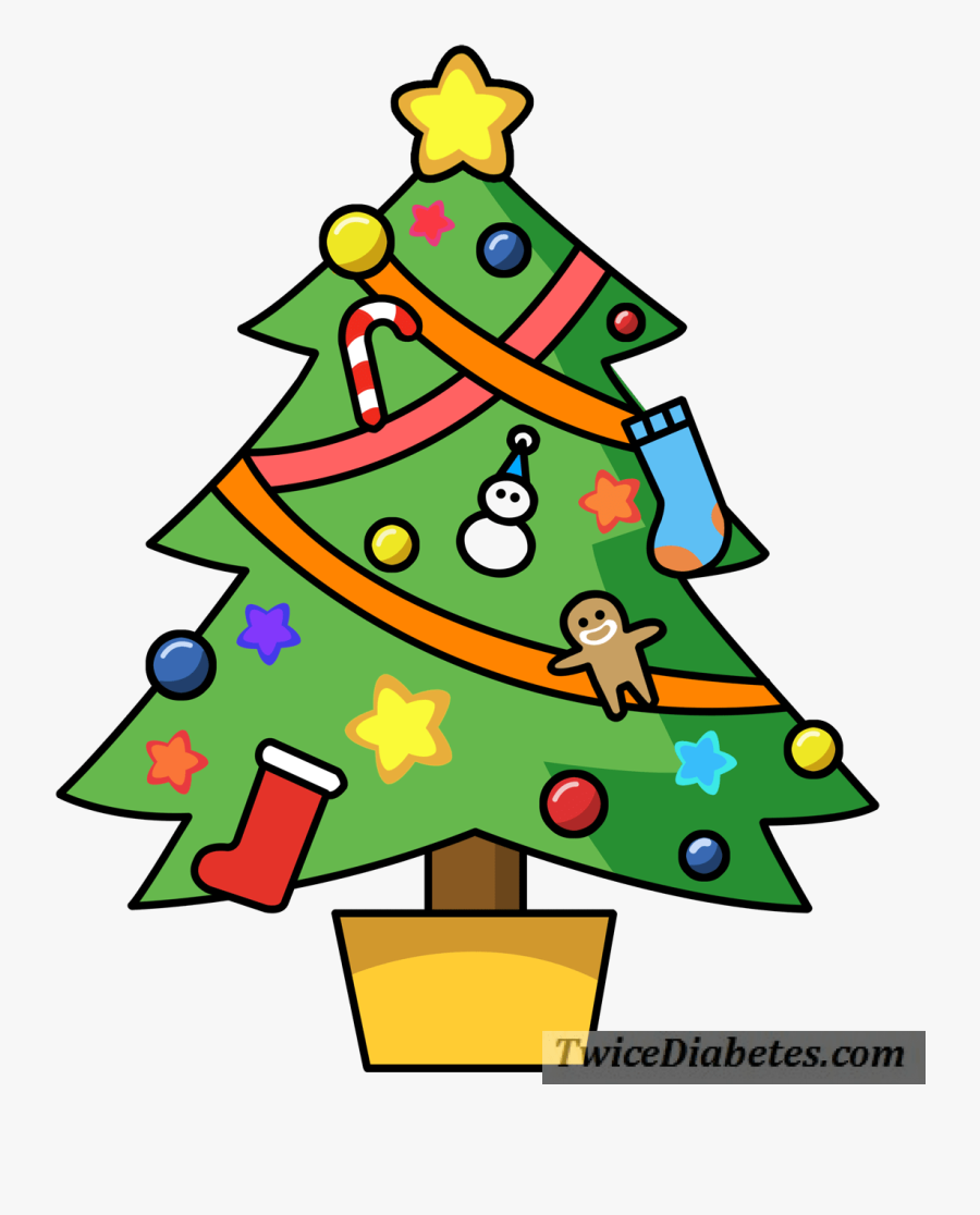 X Mas Day Tree, Transparent Clipart