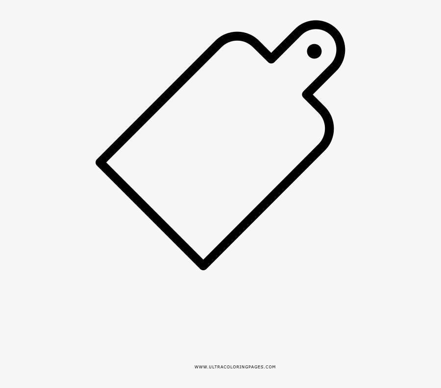 Cutting Board Coloring Page - Line Art, Transparent Clipart