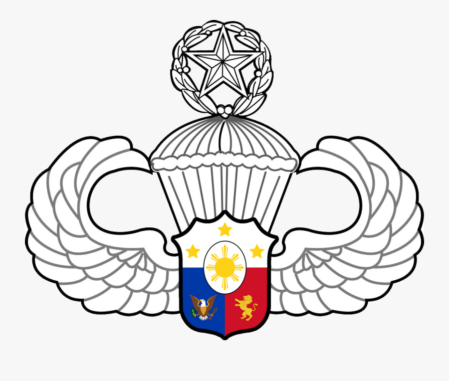 Master Afp Parachutist Badge - Master Parachutist Badge, Transparent Clipart