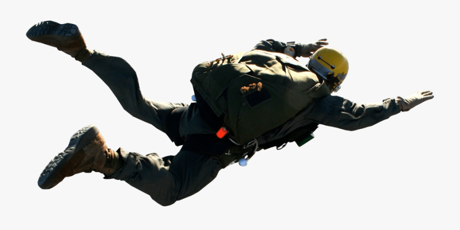 Transparent Falling Cards Png - Parachutist Png, Transparent Clipart