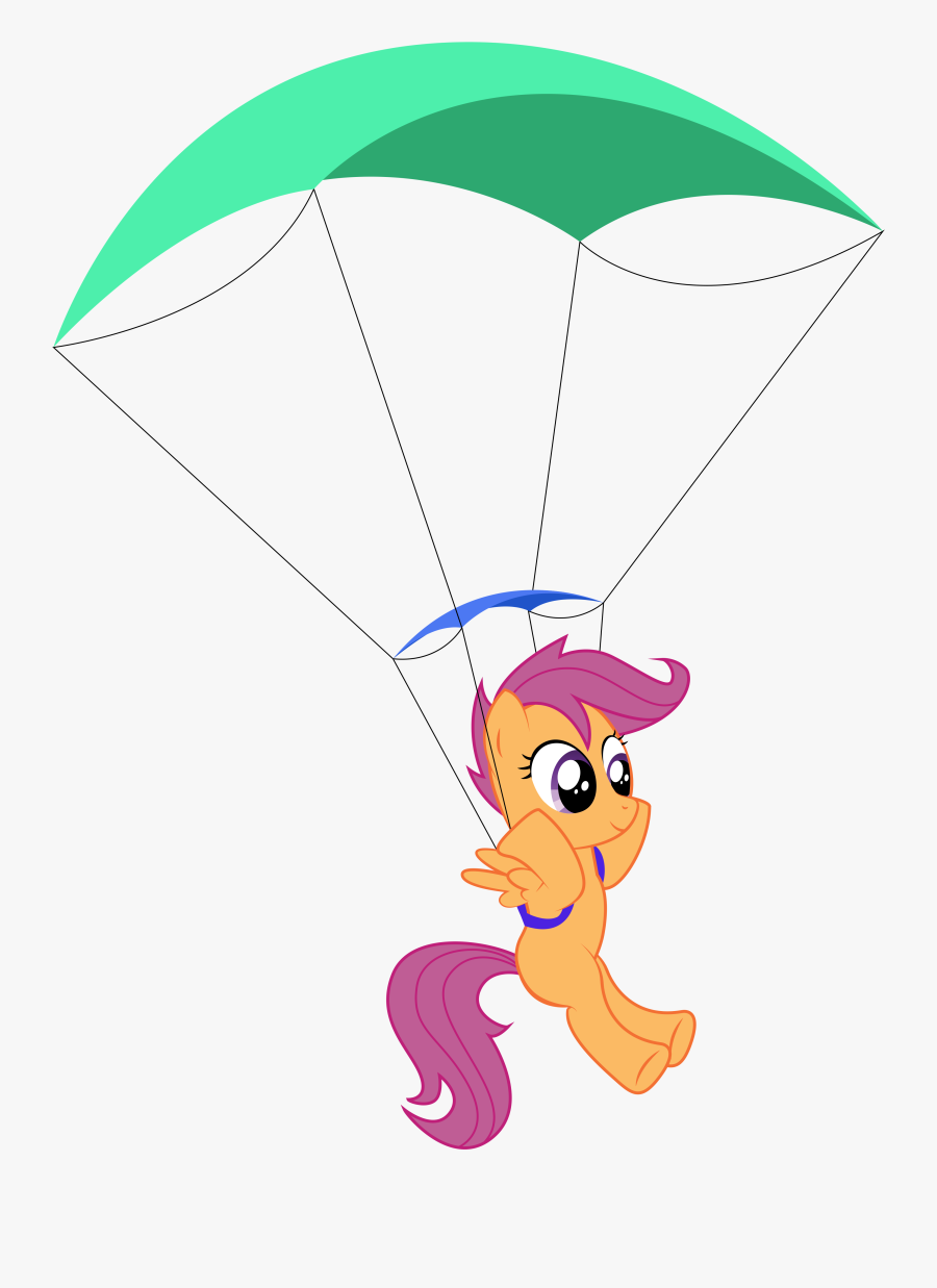 Parachutist Clipart Rainbow - My Little Pony Parachute, Transparent Clipart