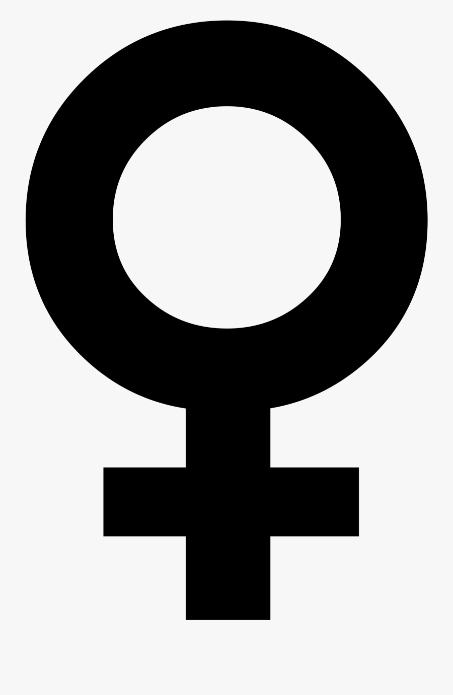 Clip Art Female Symbol Text - Female Symbol Svg, Transparent Clipart