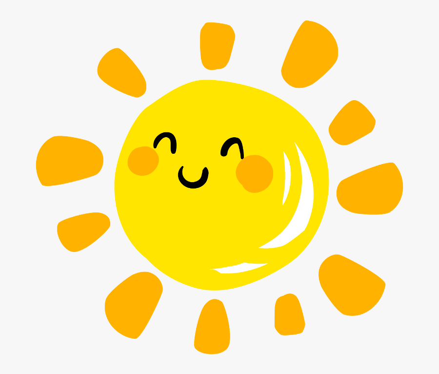 Transparent Happy Sun Png - Cute Transparent Background Sun Clipart, Transparent Clipart