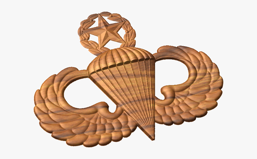Wing Clipart Jumpmaster - Parachutist Badge, Transparent Clipart