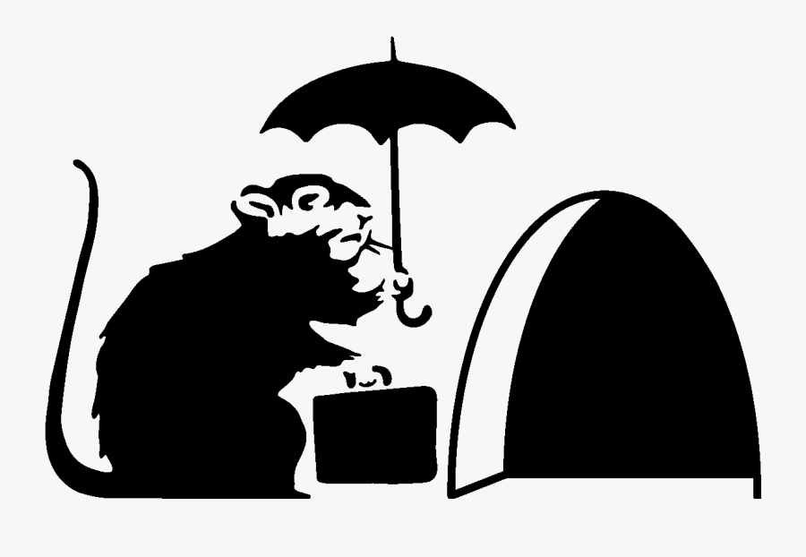 Banksy Rat Umbrella Original, Transparent Clipart