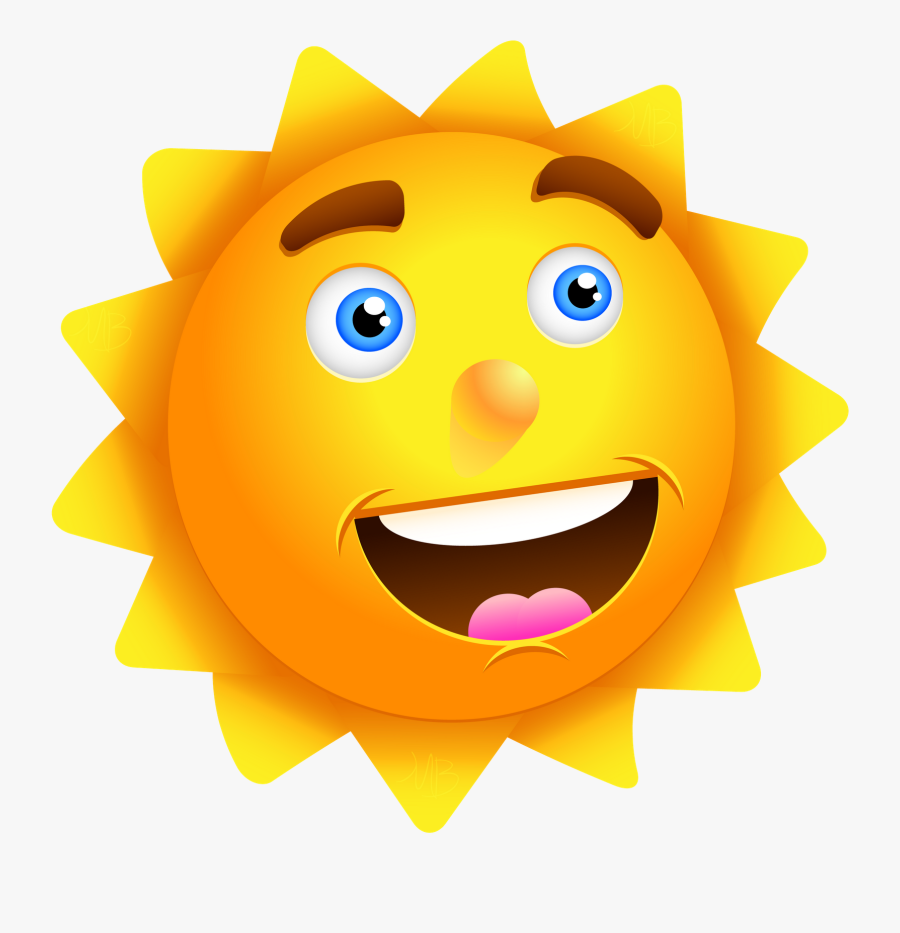 Transparent Smiling Sun Clipart - Cartoon Png, Transparent Clipart