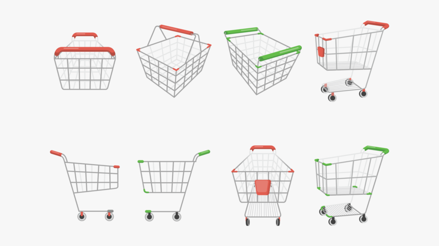 Supermarket Cart Icons Vector - Shopping Cart, Transparent Clipart