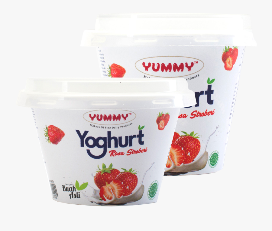 Transparent Yummy Clipart - Greek Yogurt Strawberry Yummy, Transparent Clipart