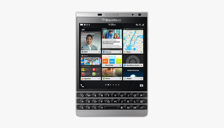 Blackberry Mobile Png Free Download - Passport Blackberry, Transparent Clipart