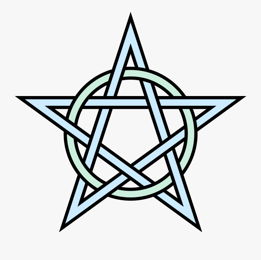 Earth Air Fire Water Spirit Pentagram, Transparent Clipart