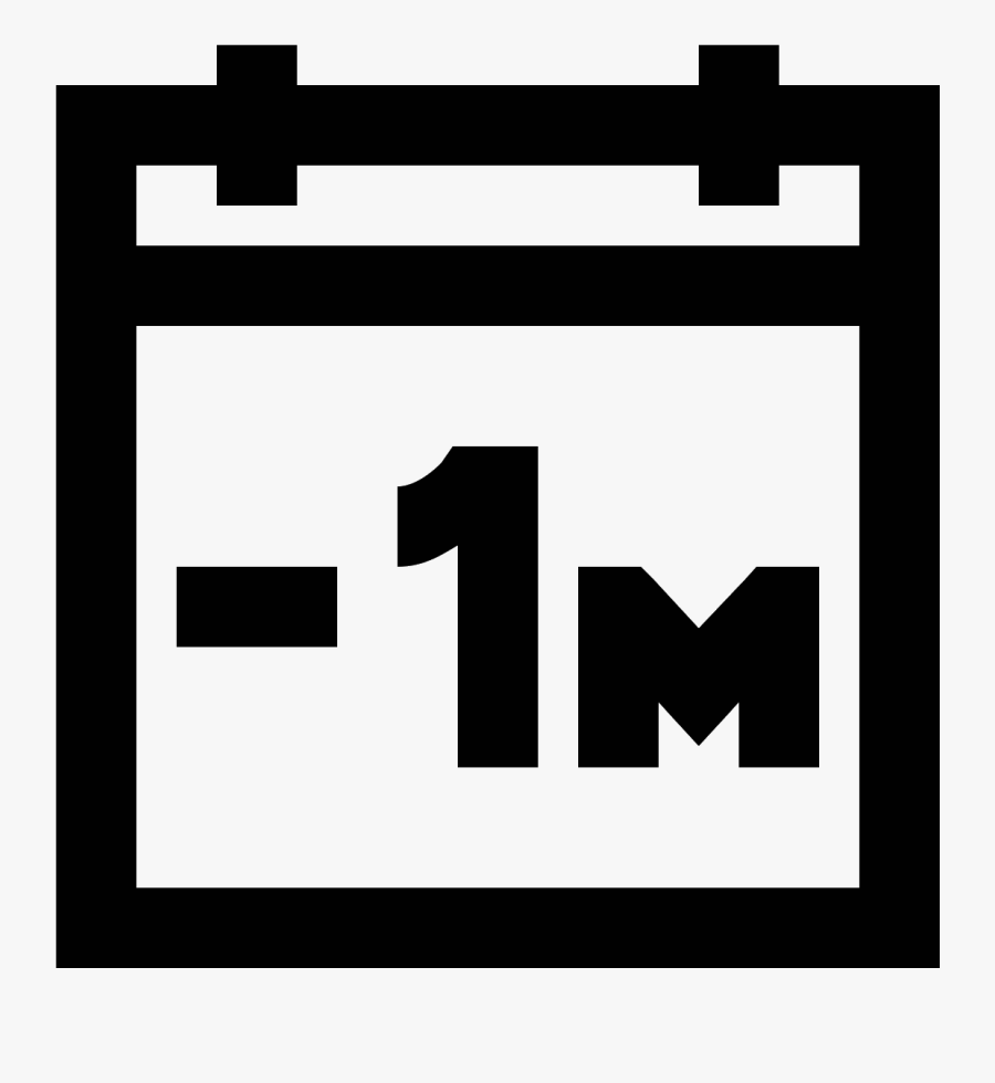 Png Transparent Stock 1 Vector Top - White Month 1 Icon, Transparent Clipart