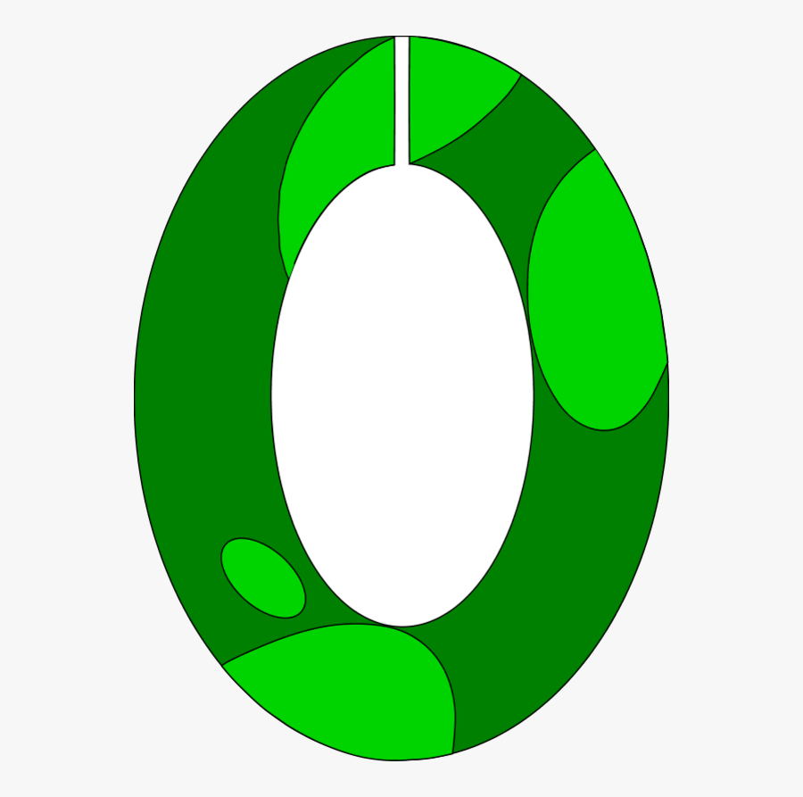 Number Zero - Number 0 Green, Transparent Clipart