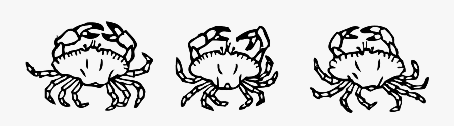 Crabs Black And White, Transparent Clipart