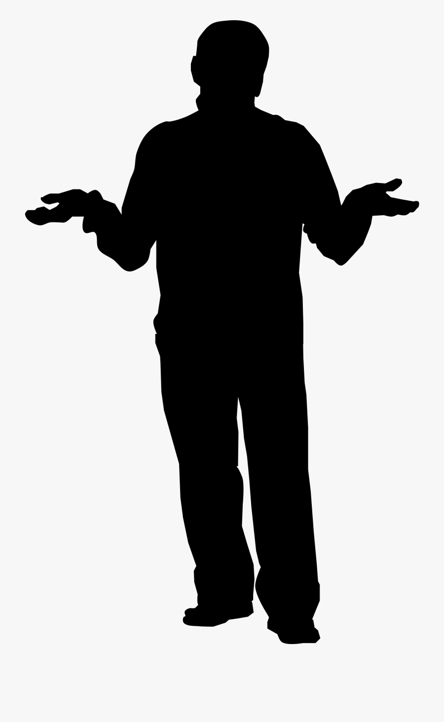 Thumb Image - Shrug Silhouette, Transparent Clipart