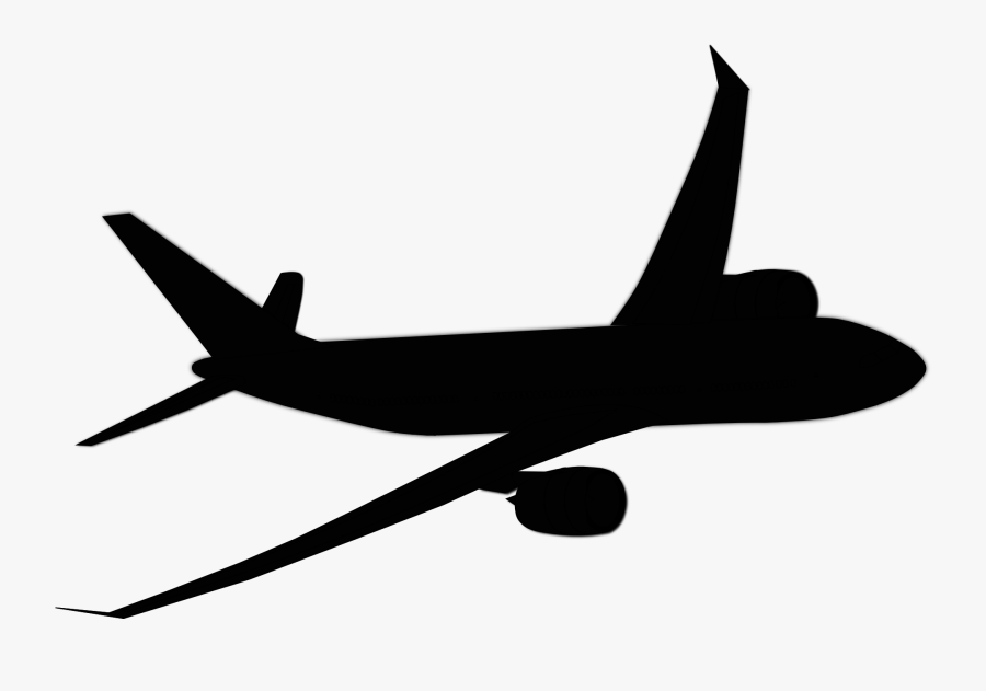 Aviao Vetor Png - Aeroplane Black And White Png, Transparent Clipart