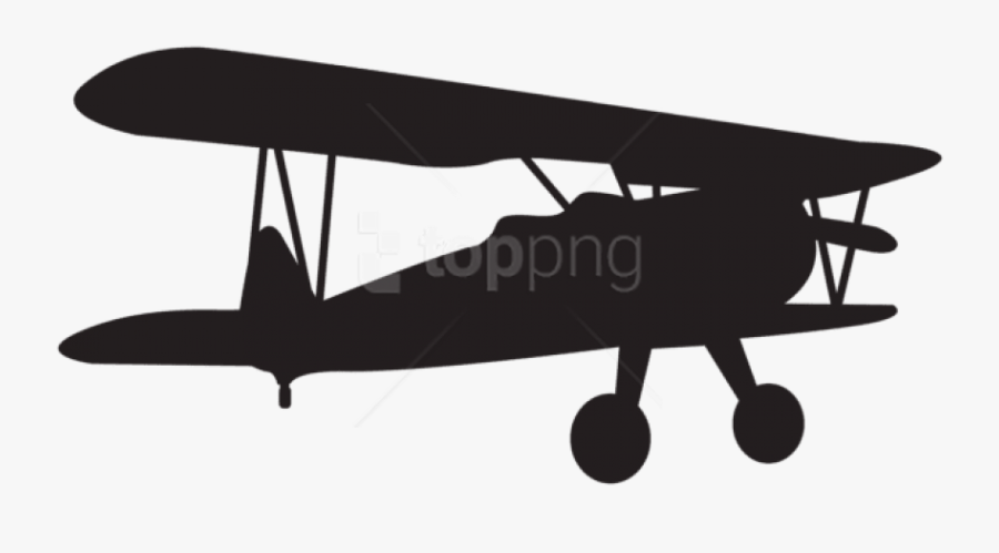 Free Png Small Plane Silhouette Png Propeller Plane- - Vintage Airplane Clipart Black And White, Transparent Clipart