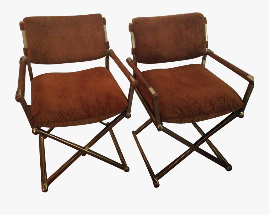 Milo Baughman Vintage Director A Pair On - Director's Chair, Transparent Clipart