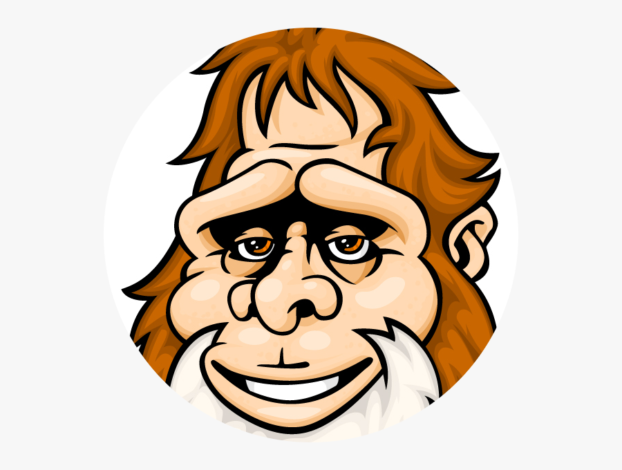 Sasquatch Face Clip Art, Transparent Clipart