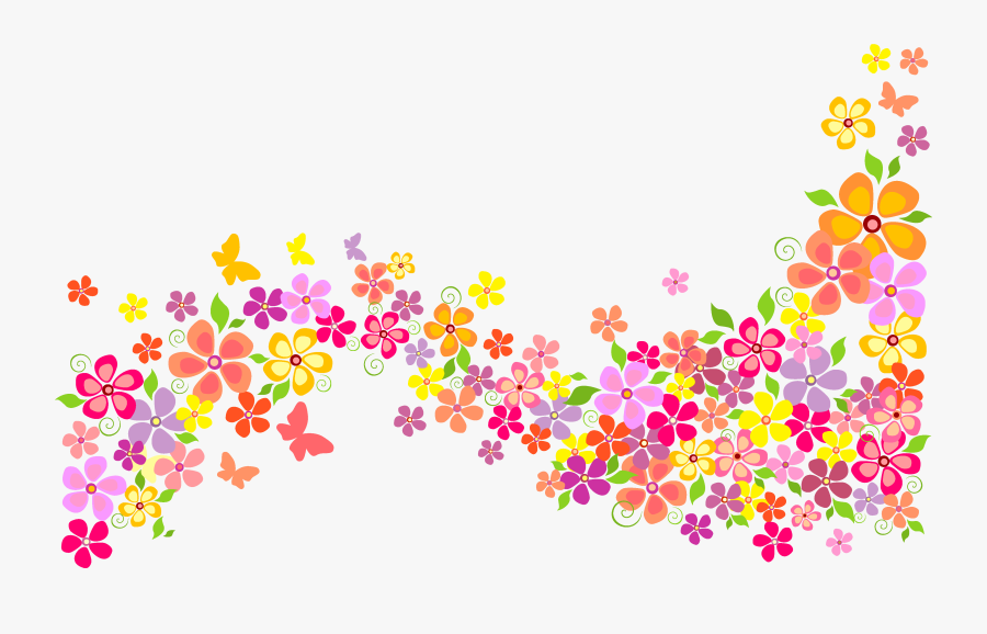 Decoration Clipart Floral - Imágenes En Caricatura De Flores, Transparent Clipart