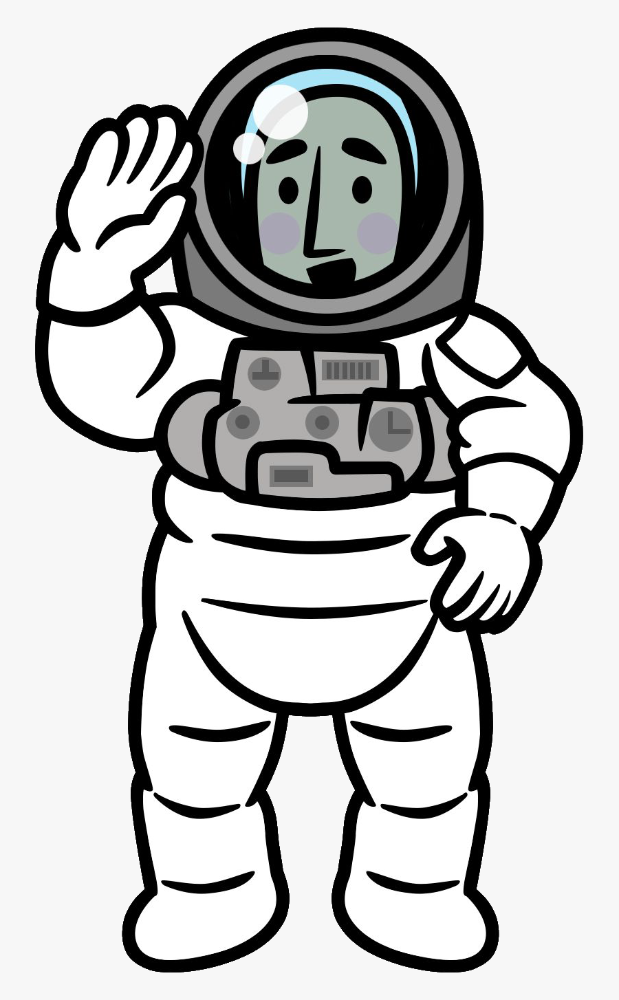 Astronaut Clipart Comic Rhythm Heaven First Contact- - Clipart Cute Astronaut, Transparent Clipart