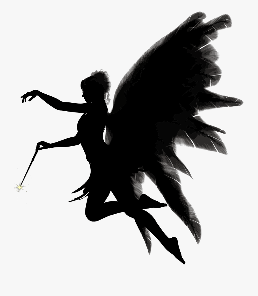 Angel Silhouette Clipart - Dark Angel Png, Transparent Clipart