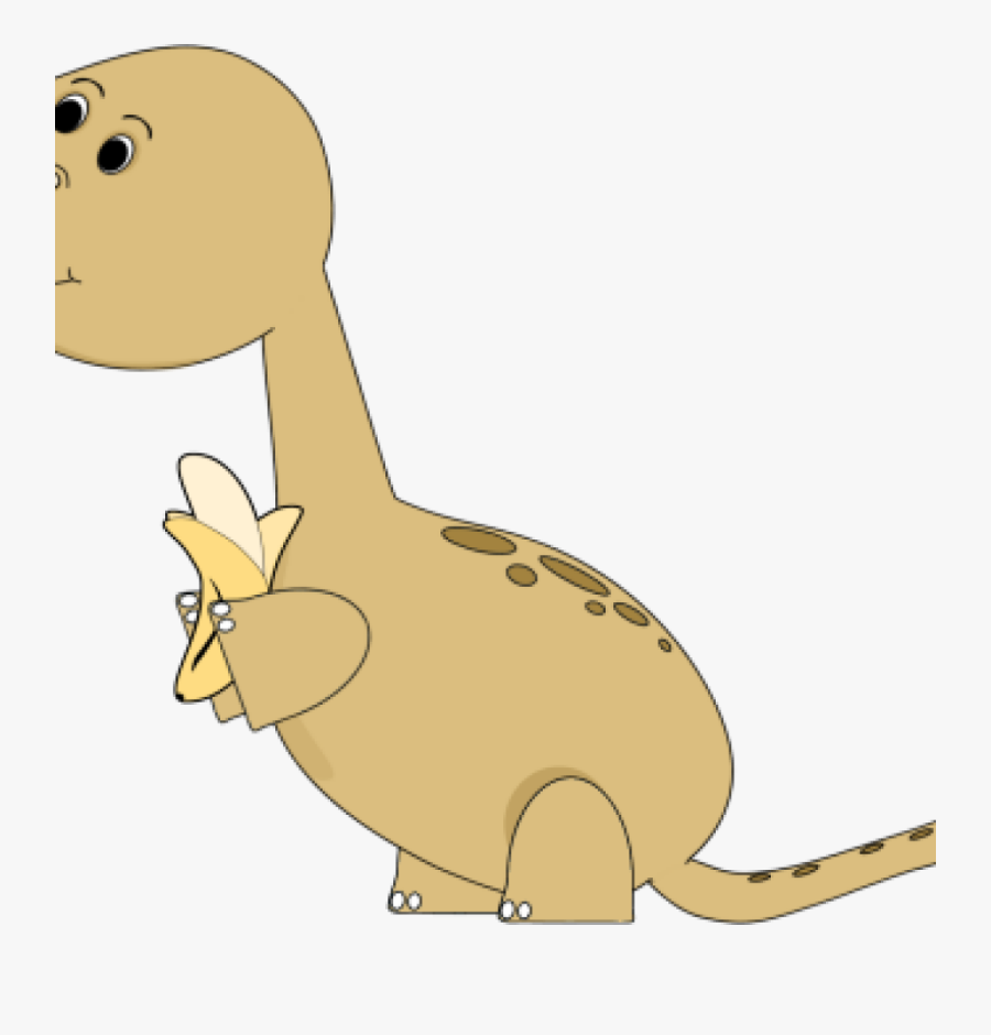 Dinosaur Clipart Cute - Dinosaur Eating A Banana, Transparent Clipart