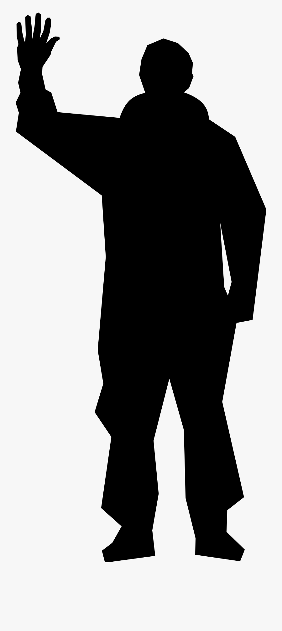 Fileastronaut Rex Walheim Waving - Silhouette Png Waving Hand, Transparent Clipart