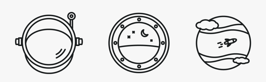 Transparent Astronaut Helmet Clipart - Circle, Transparent Clipart